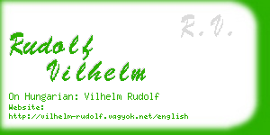 rudolf vilhelm business card